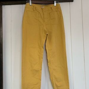 LOFT Women's Yellow Straight Leg Pants